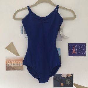 blue leotard